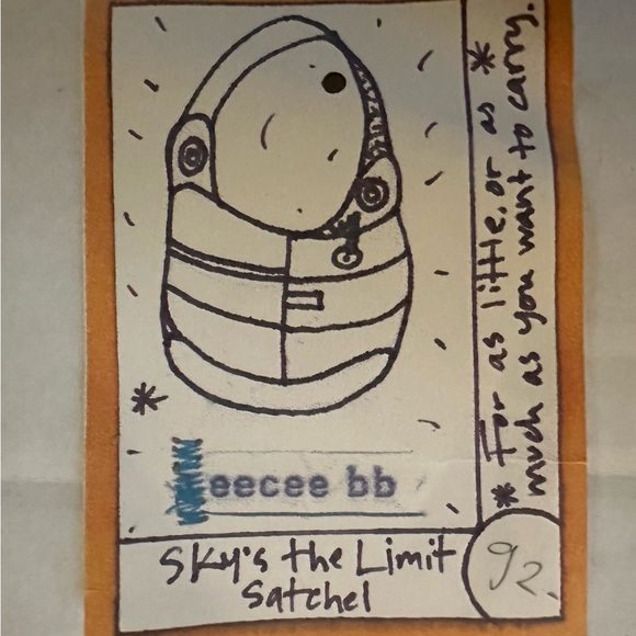 EUC - Handmade ONE OF A KIND Tote - Cloth and Leather “Sky’s the Limit S… - Picture 3 of 14